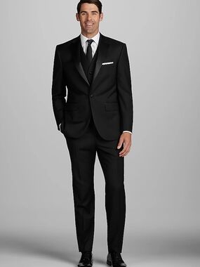 Jos. A. Bank Black Two*-Piece Tuxedo with Satin Lapel